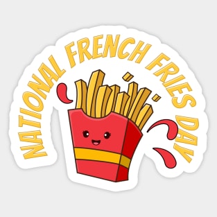 National French Fries Day Sticker